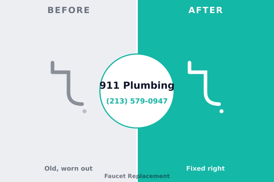 Before and after: plumbing company Denton, TX